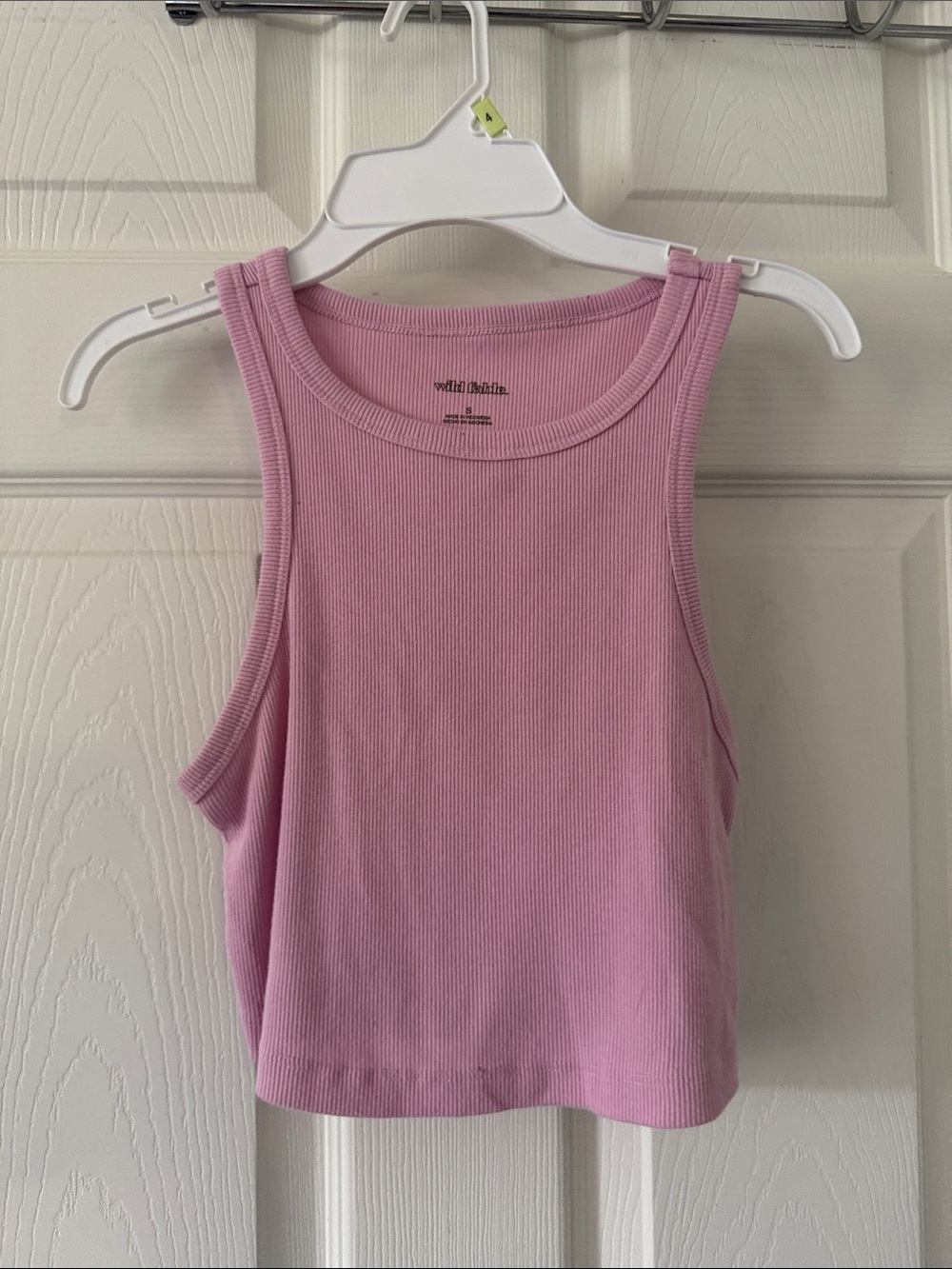 wild fable Light Pink Ribbed Crop Tank